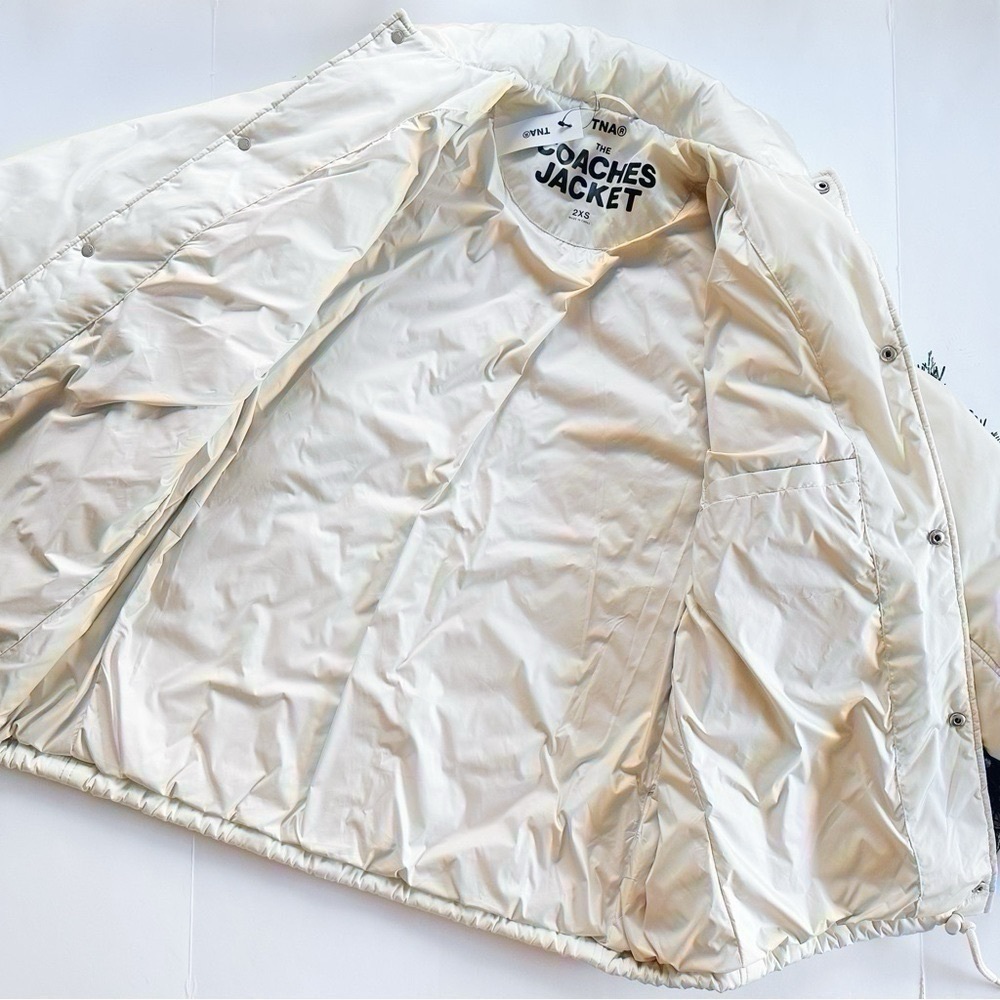 NEW Aritzia Tna Coaches Jacket Limited Edition Matte Pearl XXS - Picture 3 of 11